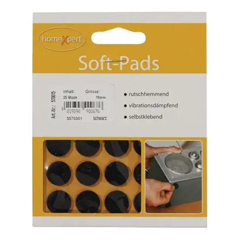 Butée antidérapante Soft-Pad 15mm Ku.selbstkl.