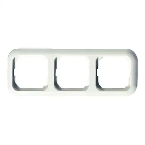 Cadre de finition 3-f.82mm blanc pur (similaire à RAL 9010) pour fraisage / utilisation horizontale