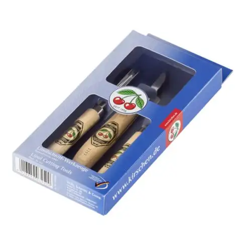 Kirschen linogravure - outils en coffret 3 pcs.