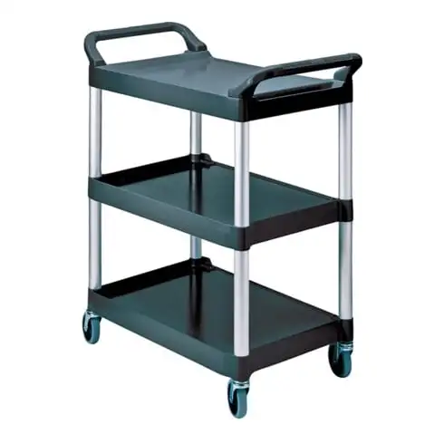 Chariot à étages L854xl473xH959mm cap.charge tot. 90 kg 2 étages RUBBERMAID