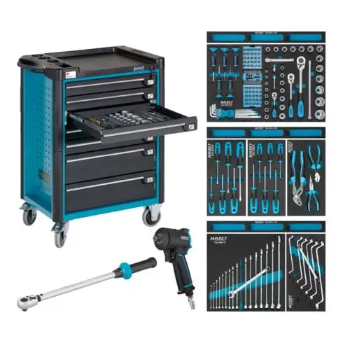 Chariot d'atelier HAZET avec assortiment 179-7/145