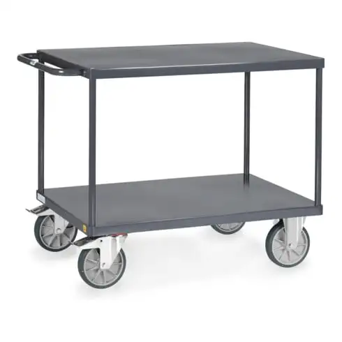 Chariot de table Fetra ESD 9400B plateaux en acier affleurant