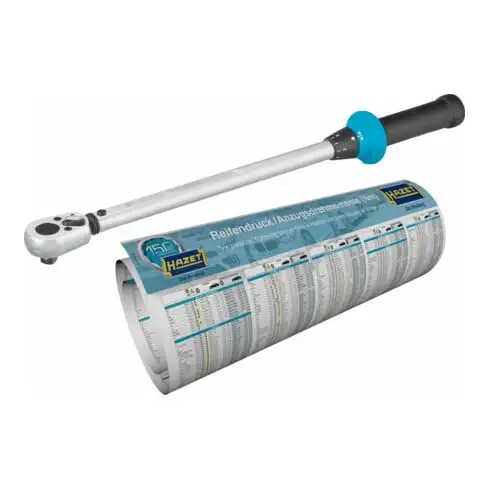 Clé dynamométrique HAZET SYSTEM 5000-2 CT (avec cliquet réversible) 40 - 200 Nm 5122-2CT150-1 Nm min-max : 40 - 200 Nm Tolérance : 3% plein carré 12,5 mm (1/2")