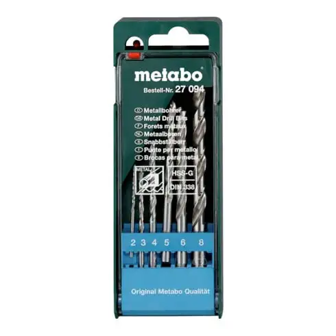Coffret de forets HSS-G, 6 pièces metabo