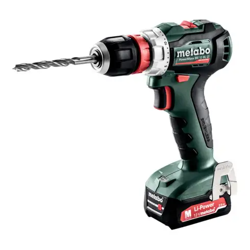 Coffret perceuse-visseuse sans fil Metabo PowerMaxx BS 12 BL Q 12V + 2x batterie + chargeur