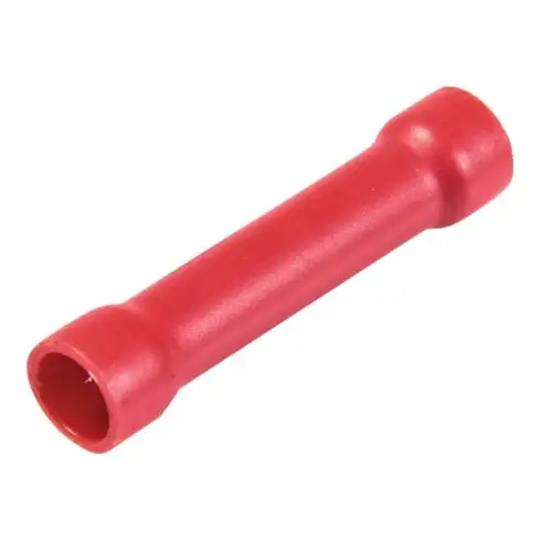 Connecteurs droits 0,5 - 1,5 mm² L. totale 25 mm rouge 100un./sachet