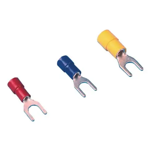 Cosse à fourche section 1,5 - 2,5 mm² trou de bride M5 bleu 100un./sachet