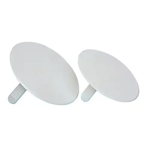 Couvercle à ressort D.70mm blanc pour boîtes de dérivation encastrées