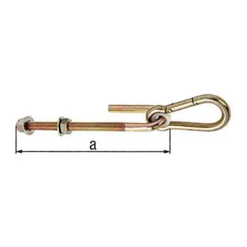 Crochet pivotant taille 200mm STA galv. galv. jaune galv. jaune GAH