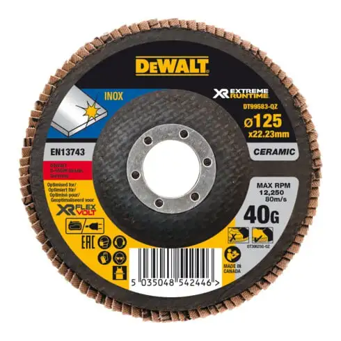 DEWALT ponçage à lamelles 125 mm K40 plat DT99583-QZ