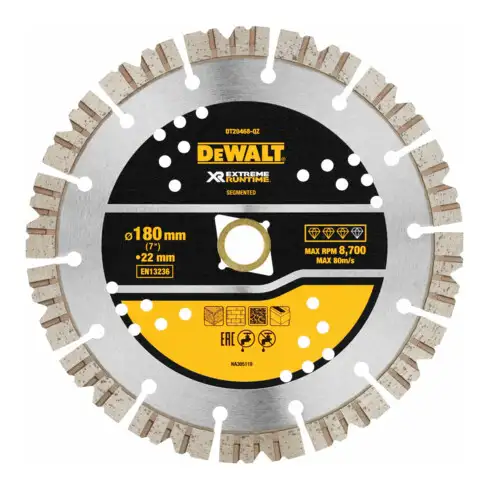 DEWALT XR EXTREME RUNTIME Disques à tronçonner diamantés