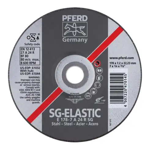 Disque abrasif Pferd A24RSG 115x4,1mm couronné