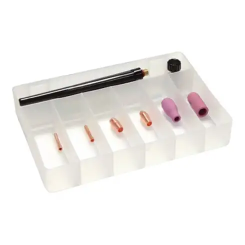 Ensemble d'accessoires TIG 10pces dans boîte en plastique WE 2,4 mm A.BINZEL