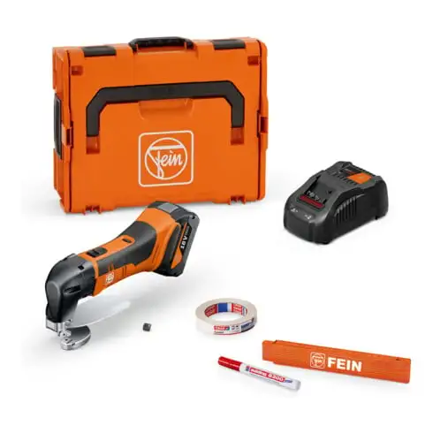 FEIN Cisaille à tôle sans fil jusqu’à 1,6 mm ABLS 18 1.6 E AS Set 1x 5 Ah