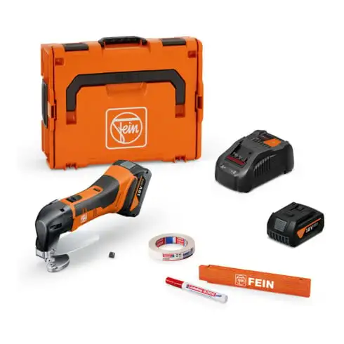 FEIN Cisaille à tôle sans fil jusqu’à 1,6 mm ABLS 18 1.6 E AS Set 2x 5 Ah