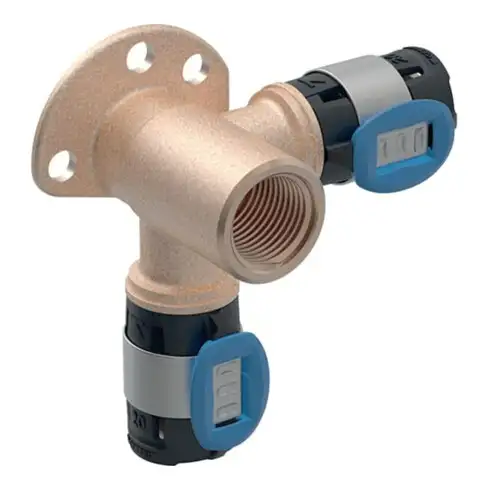 Geberit Angle de raccordement d'angle FlowFit d= 20mmxRp 1/2x20mm, 37mm, 90°