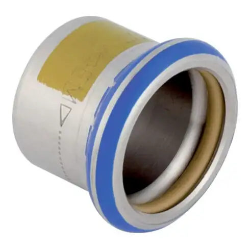 Geberit Bouchon gaz Mapress d 28 mm, pour gaz naturel et liquide, acier inoxydable