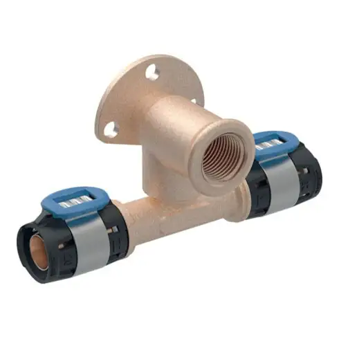 Geberit Coude de raccordement FlowFit d 20mmxRp 1/2x20mm, 52mm, 90°, coupé