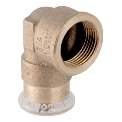 Geberit coude de raccordement Mapress 22mmxRp 1/2, Cu, 90°, femelle, laiton rouge