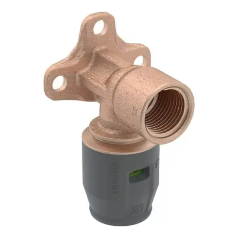 Geberit Coude de raccordement PushFit 90° 5,2 cm Laiton rouge d= 20mmxRp 1/2