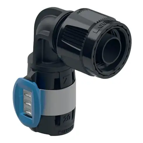 Geberit coude de transition FlowFit avec Masterfix, d= 20 mm, 90°