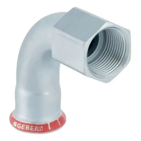 Geberit coude de transition Mapress acier C d 15xRp 1/2, 90°, avec filetage intérieur, galvanisé extérieur