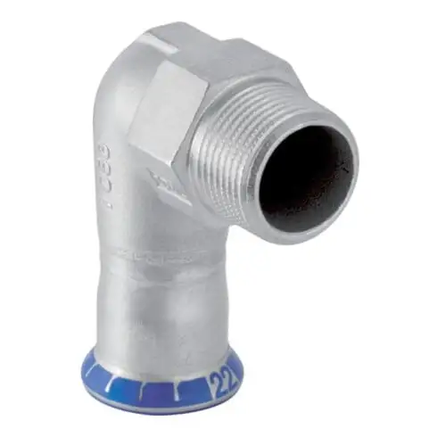 Geberit coude de transition Mapress d 18 mm x R 1/2, labs-f, 90°, avec filetage mâle, ES