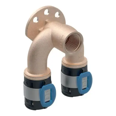 Geberit Coude double raccordement FlowFit d= 20mmxRp 1/2x16mm, 52mm, 90°