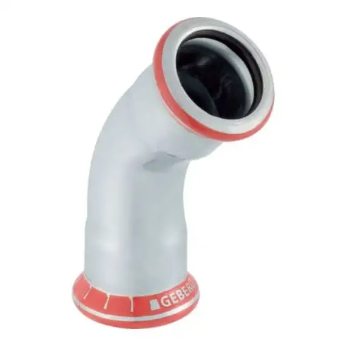 Geberit Coude Mapress acier C d= 35mm, 45 degrés, galvanisé extérieur