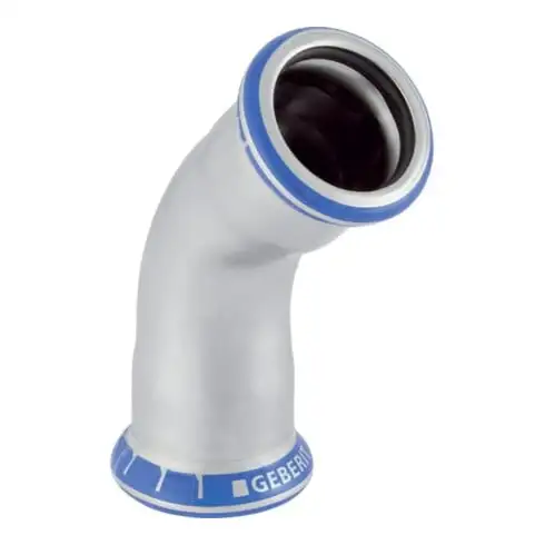 Geberit Coude Mapress d= 22mm, sans LABS, 45 degrés, acier inoxydable