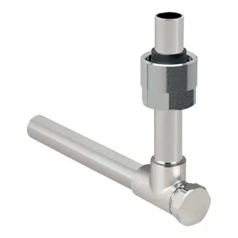 Geberit Coude métal 15, 90°, avec arrêt, avec joint, laqué, Ms/Cu