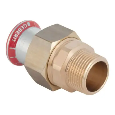 Geberit GV Mapress C-St. d 28 mm x R 1, plat, avec AG, galvanisé