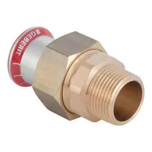 Geberit GV Mapress C-St. d 54 mm x R 2, plat, avec AG, galvanisé