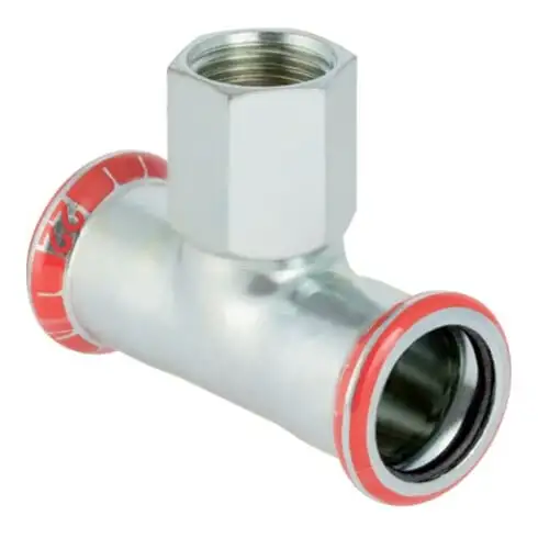 Geberit Té Mapress acier C d= 15mmxRp 1/2x15mm, avec filetage intérieur