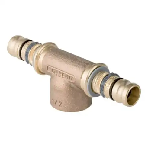 Geberit Té Mepla d 26xRp 3/4x26mm, femelle filetée, laiton rouge