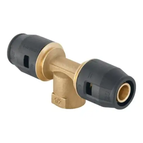 Geberit Té PushFit d=16x16mmxRp 1/2, avec filetage intérieur, laiton