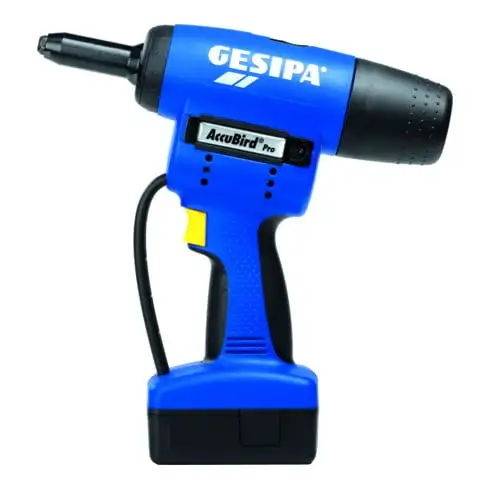 Gesipa AccuBird® Pro avec déclenchement par pression / avec 1 batterie Li-Ion 18,0 V - 2,1 Ah / chargeur en coffret