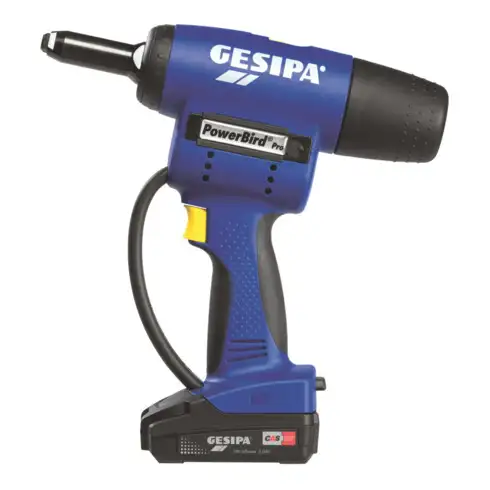 GESIPA Riveteuse sans fil PowerBird Pro Gold Edition, Type : CAS