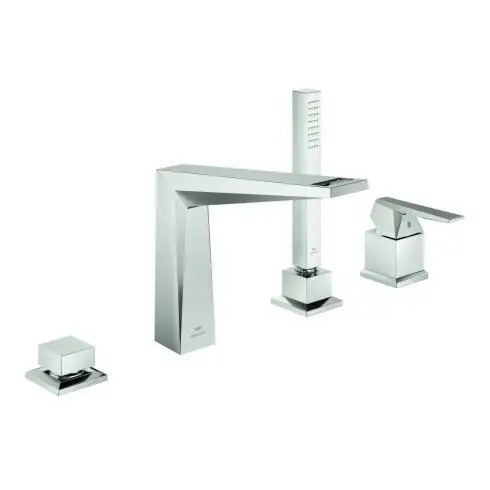 Grohe Allure Brilliant P.C. Combinaison baignoire 4 trous, levier strié, supersteel