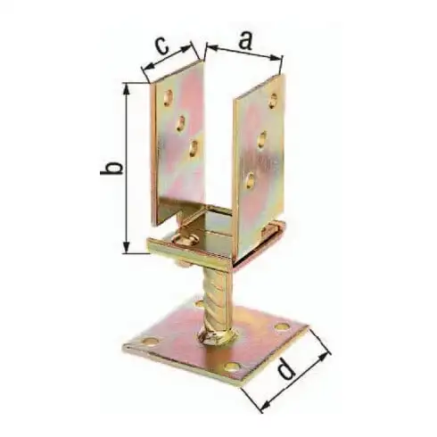 Gustav Alberts ETA-10/0210, 71-131x110x110x70x100mm, galv. jaune galvanisé