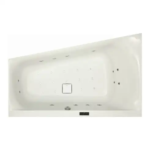 Hoesch Whirlpool Thasos 3744 & Reviva II Power+Air blanc/chromé/moteur gauche