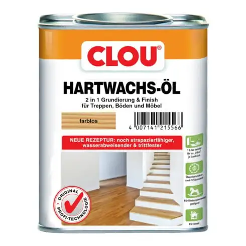 Huile de cire dure incolore liquide incolore 2,5l étain CLOU