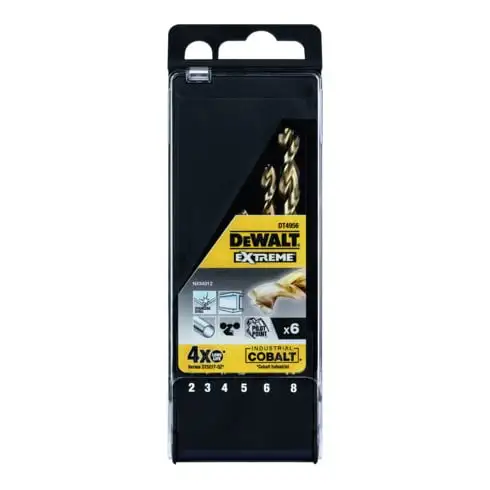 Jeu de forets à métaux DEWALT HSS-Co 6 pièces DT4956-QZ