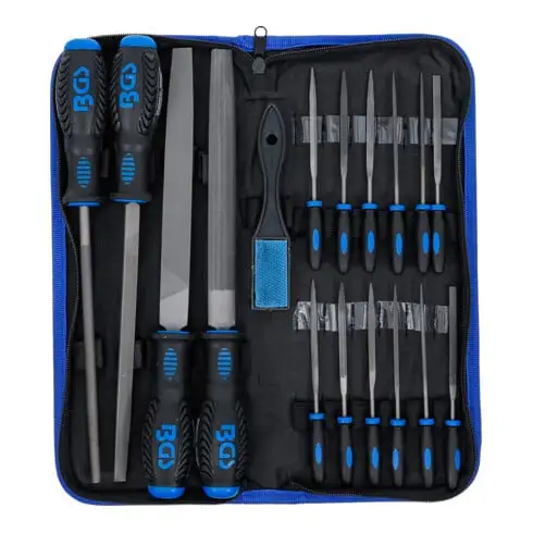 Jeu de limes d’atelier et de limes aiguilles BGS, 17 pièces