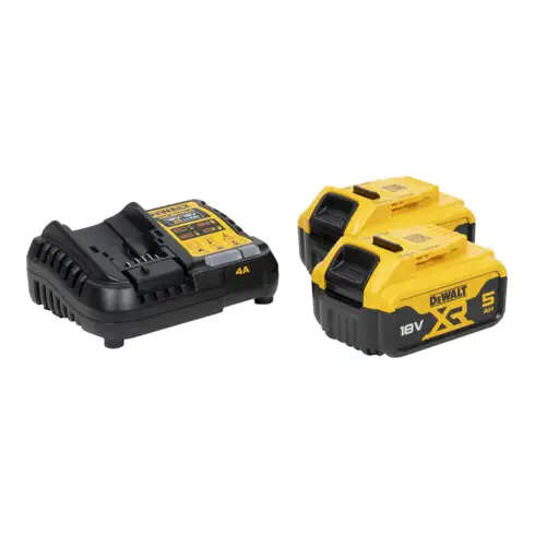 Kit batterie DEWALT (2x 18V/5Ah plus DCB1104)