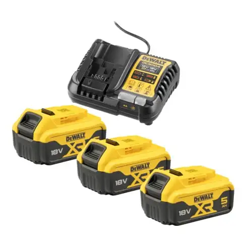 Kit batterie DEWALT (3x 18V/5Ah plus DCB1104)