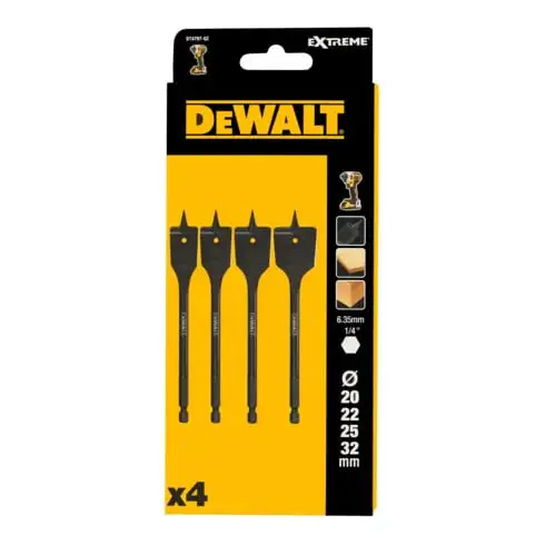 Kit de forets à bois Dewalt 4 pces