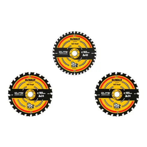 Kit de lames de scie circulaire DEWALT ELITE 165/20 mm
