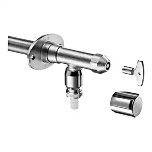 Kit de robinetterie murale extérieure Schell POLAR II Set antigel sans diffuseur tubulaire, chromé mat