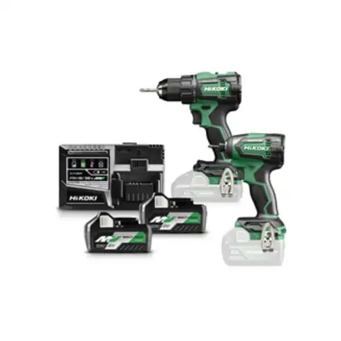 Kit HiKOKI perceuse-visseuse sans fil + visseuse à choc KC18DE-2 + 2x batterie BSL36A18